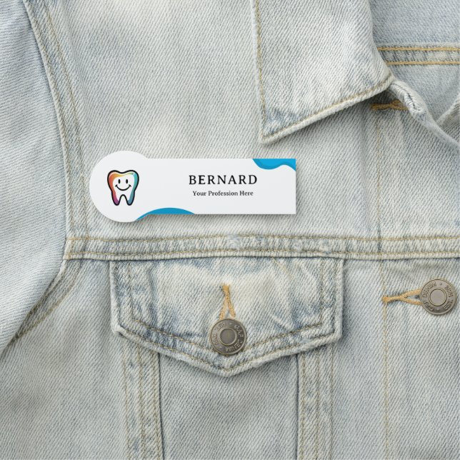 Personalized Clinic Employee Name & Logo Tag (In Situ)