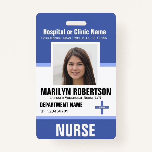 Personalized Clinic Hospital Employee Badge (Front)