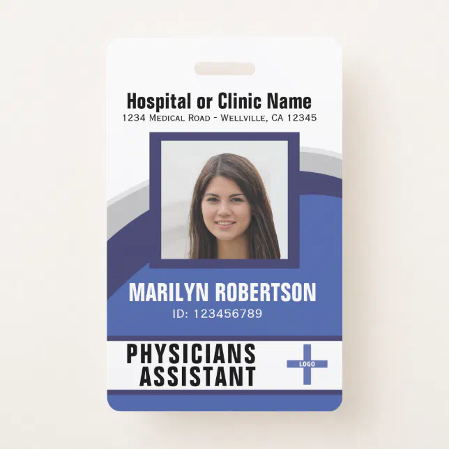 Personalized Clinic Hospital Employee Badge | Zazzle