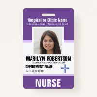 Personalized Clinic Hospital Employee Badge