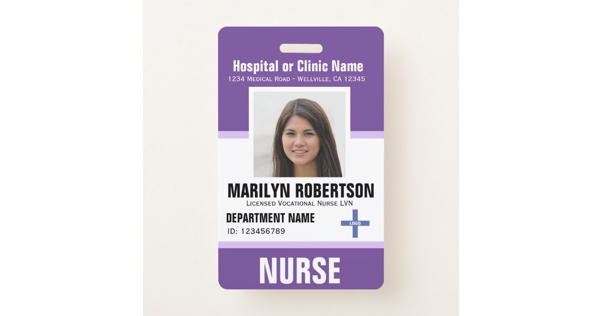 Personalized Clinic Hospital Employee Badge | Zazzle