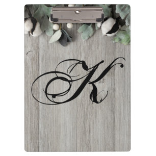 Personalized Clip Board cotton plant berries barn