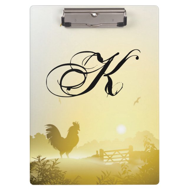 Personalized Clip Board Sunny Morning Farm Country (Front)