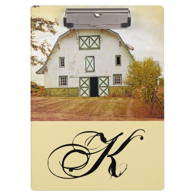 Personalized Clip Board Sunset Barn Country Rustic (Front)