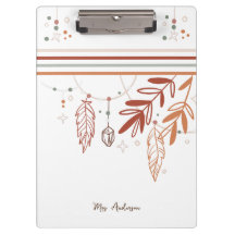 personalized Clipboard Bohemian Floral customize