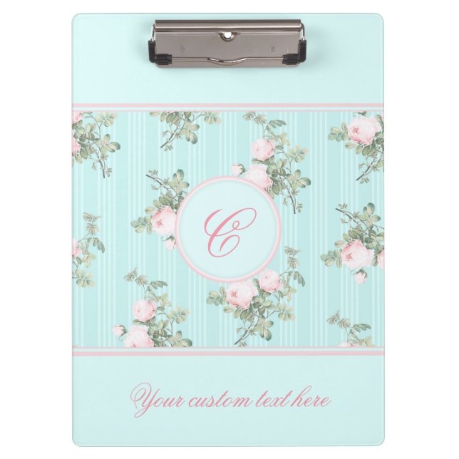 Personalized clipboard shabby chic add your text (Front)