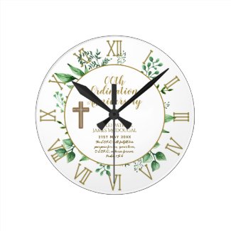 Personalized Clock Priest Ordination Anniversary