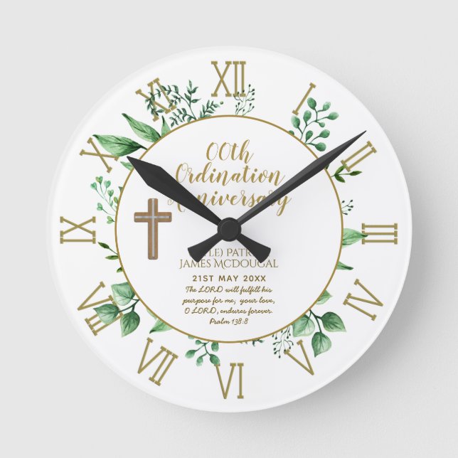 Personalized Clock Priest Ordination Anniversary (Front)