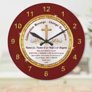 Personalized, Clock with Bible Verse, Change Color