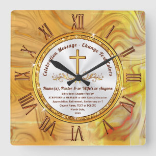 Personalized, Clock with Bible Verse or Your Text