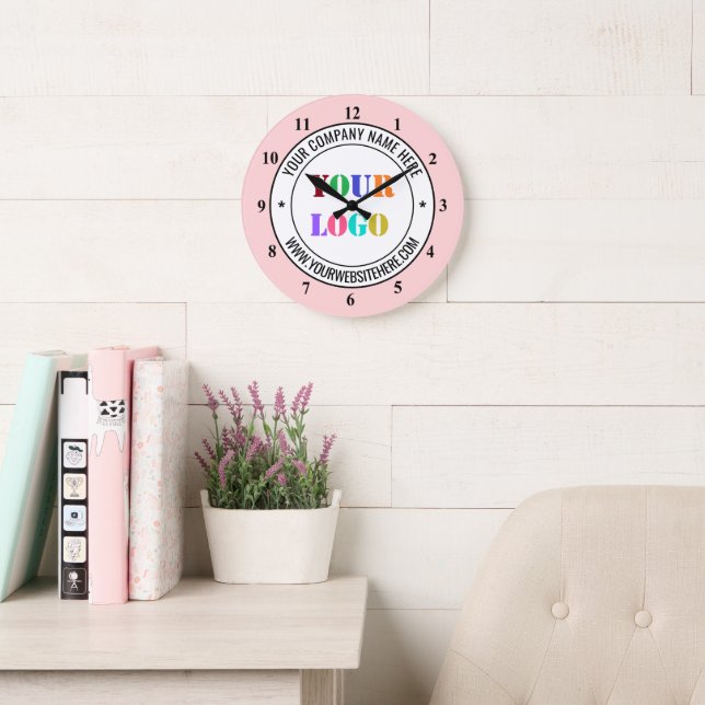 Personalized Clock with Your Company Logo and Text (Reading Room)