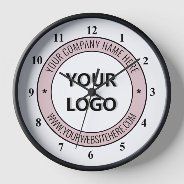 Personalized Clock Your Logo and Text Company Gift (Front)