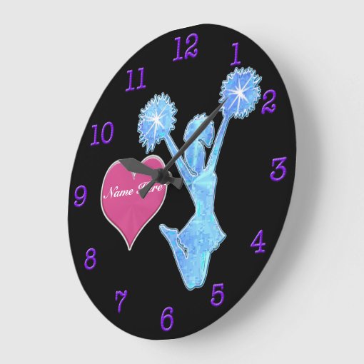 Personalized Clocks for Cheerleading Room Decor Zazzle