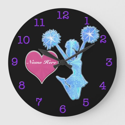 Personalized Clocks for Cheerleading Room Decor