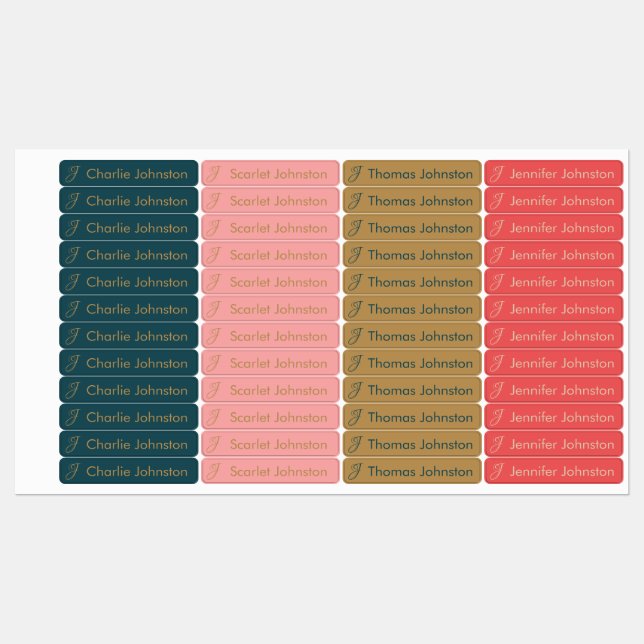 Personalized Clothing Labels (Sheet)