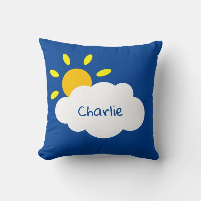 Personalized Cloud and Sunshine Cushion (Front)