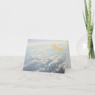 Personalized Clouds with Quote Note Card