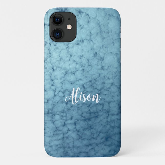 Personalized Cloudy Blue Sky Case-Mate iPhone Case (Back)