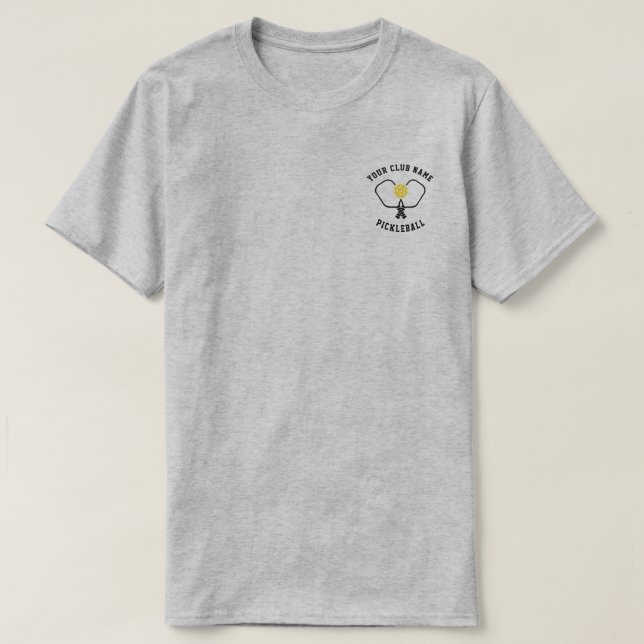 Personalized Club Pickleball Light Color T-Shirt (Design Front)