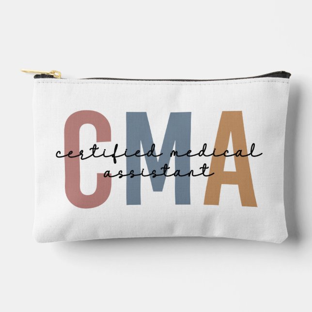 Personalized CMA Certified Medical Assistant Accessory Pouch (Front)