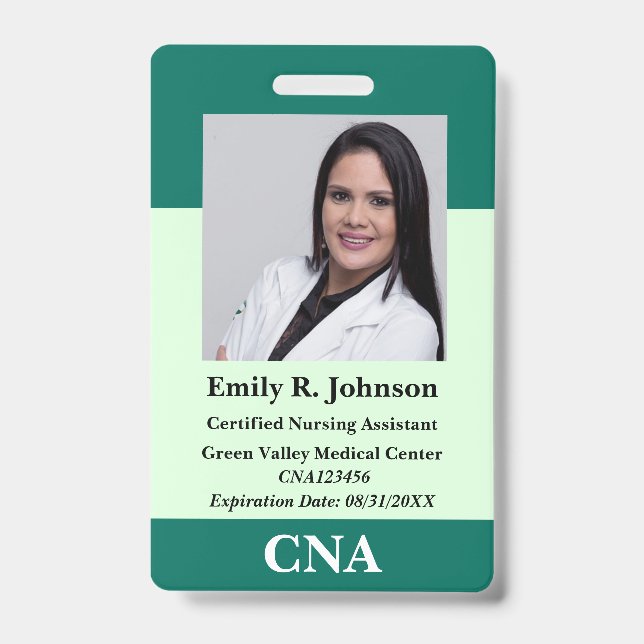 Personalized CNA Badge (Front)