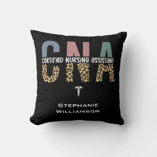 Personalized CNA Certified Nursing Assistant Throw Pillow
