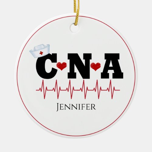 Personalized CNA Christmas Ornament
