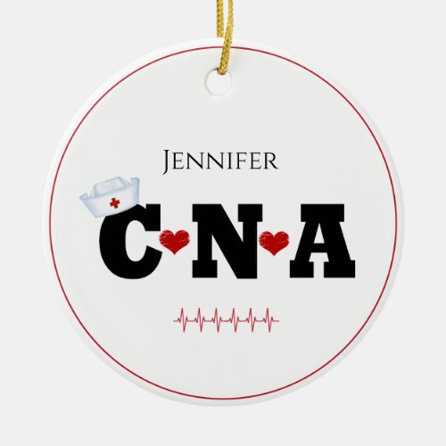 Personalized CNA Christmas Ornament