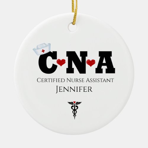 Personalized CNA Nurse Christmas  Ornament