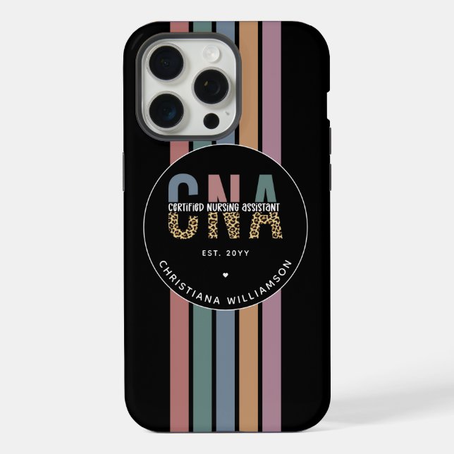 Personalized CNA Retro Certified Nursing Assistant Iphone Case (Back)