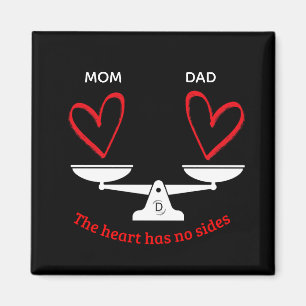 Personalized Co-Parenting Magnet - The Heart Has N