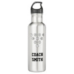 Personalized Coach 10-pin Bowling Pin Rack Diagram Stainless Steel Water Bottle at Zazzle