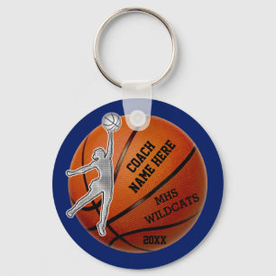 PERSONALIZED Coach and or Basketball Team Gifts Keychain