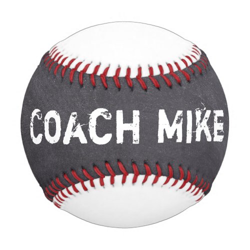 Personalized Coach Chalkboard Name Etching Baseball