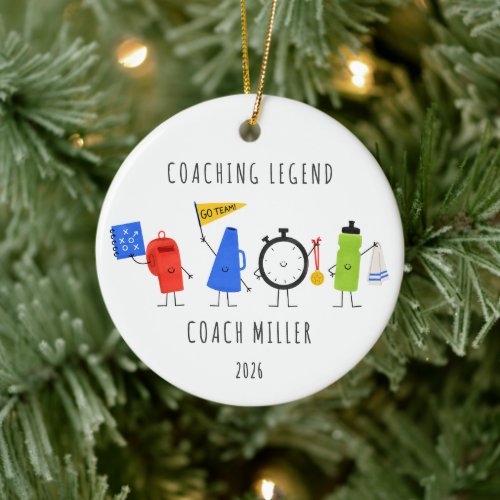Personalized Coach Christmas Ornament