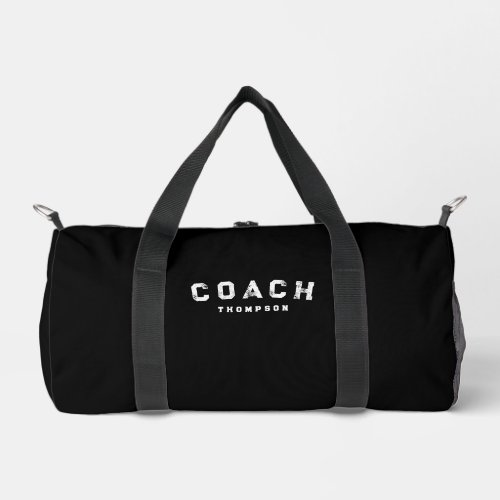 Personalized Coach Duffel Bag, Sports Coach Gift Duffle Bag