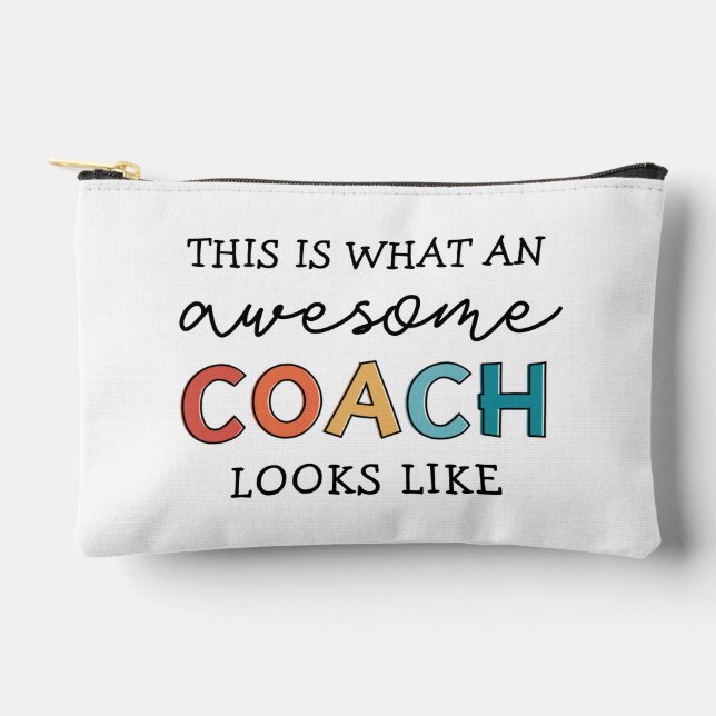  Personalized Coach Funny Awesome Coach Accessory Pouch (Front)