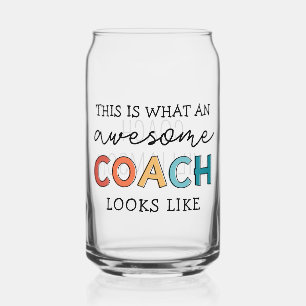  Personalized Coach Funny Awesome Coach Can Glass
