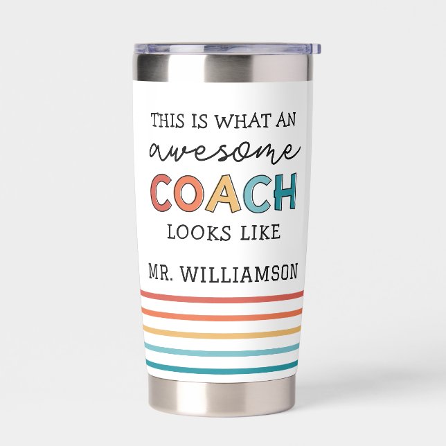  Personalized Coach Funny Awesome Coach Insulated Tumbler (Left)