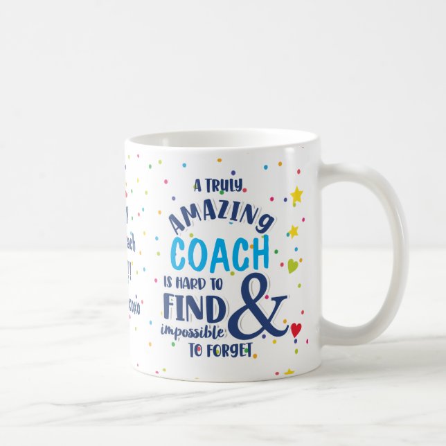 Personalized coach Mug - 'A Truly Amazing coach (Right)