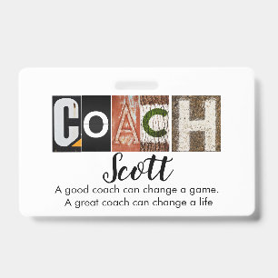 Personalized Coach name Badge