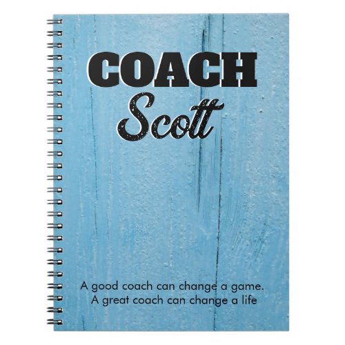 Personalized Coach name players  Notebook