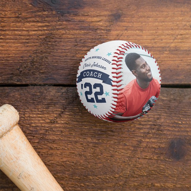 Personalized Coach Team Roster & Photo Baseball (Creator Uploaded)