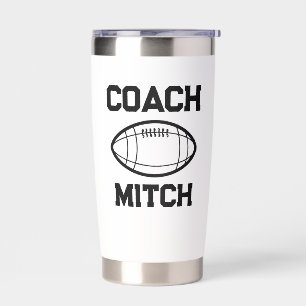 Personalized Coach Tumbler, football Coach Mug,  Insulated Tumbler