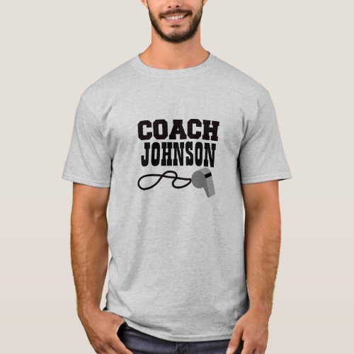 Personalized Coach Whistle T_Shirt