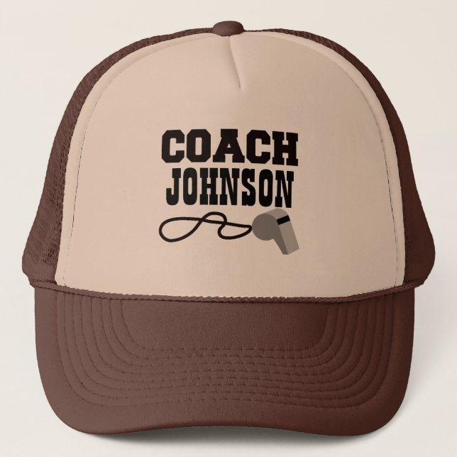 Personalized Coach Whistle Trucker Hat (Front)