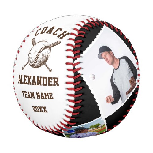 Personalized Coach With 4 photo  Team name Baseball