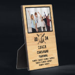 Personalized Coach With photo & Player's Names Plaque<br><div class="desc">Personalized Gift for Coach with Team Picture Award Plaque,  custom text</div>