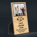 Personalized Coach With photo & Player's Names Plaque<br><div class="desc">Personalized Gift for Coach with Team Picture Award Plaque,  custom text</div>