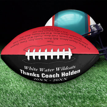 Personalized Coaches Name Team Members Year Football by samack at Zazzle